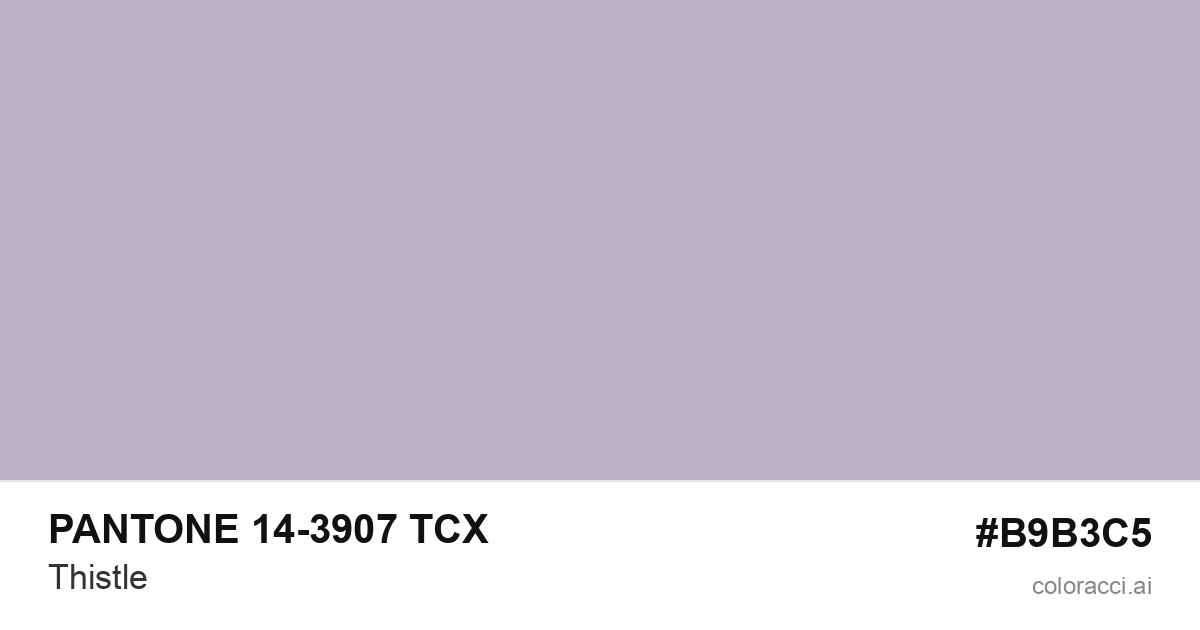 PANTONE 14-3907 TCX Thistle color swatch #B9B3C5