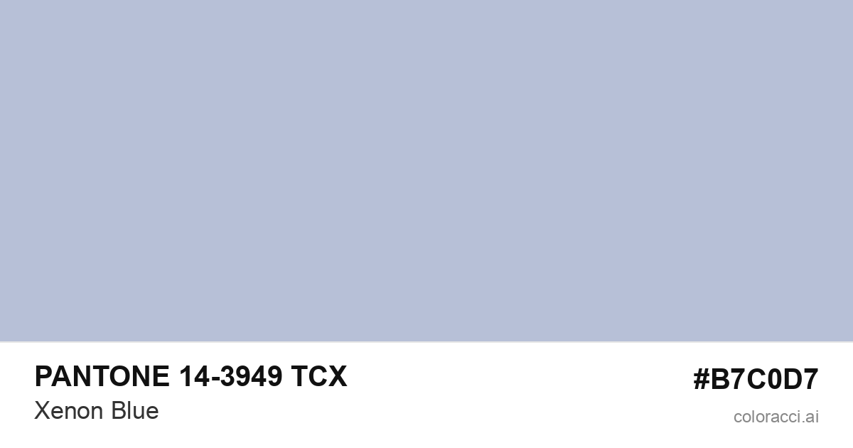 PANTONE 14-3949 TCX Xenon Blue color swatch #B7C0D7