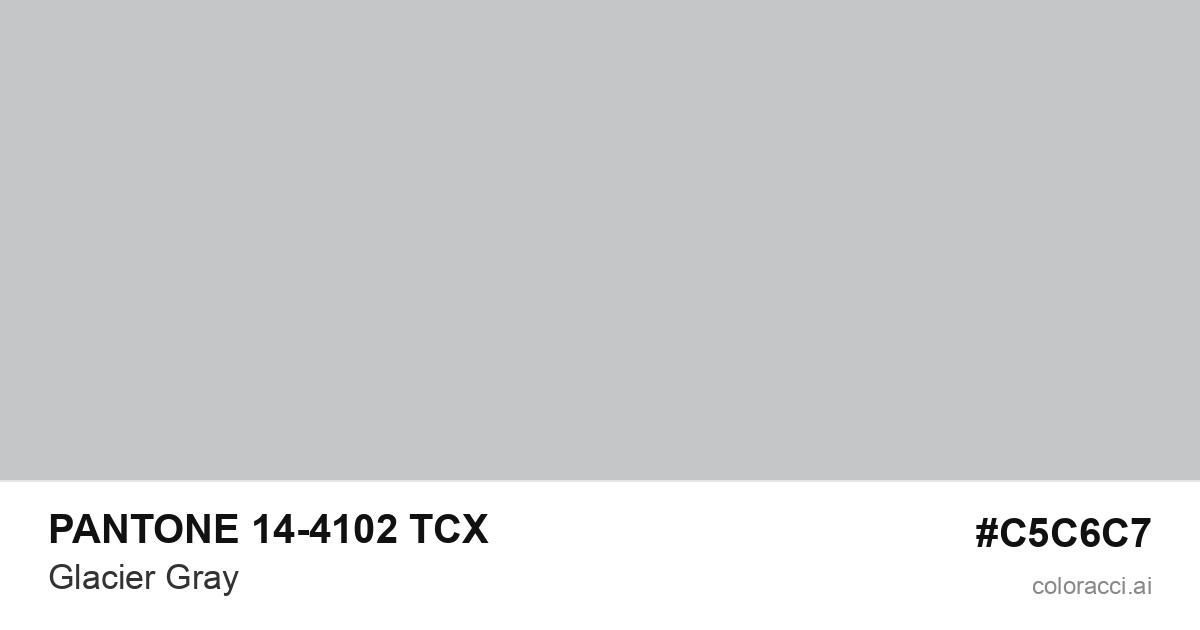 PANTONE 14-4102 TCX Glacier Gray color swatch #C5C6C7