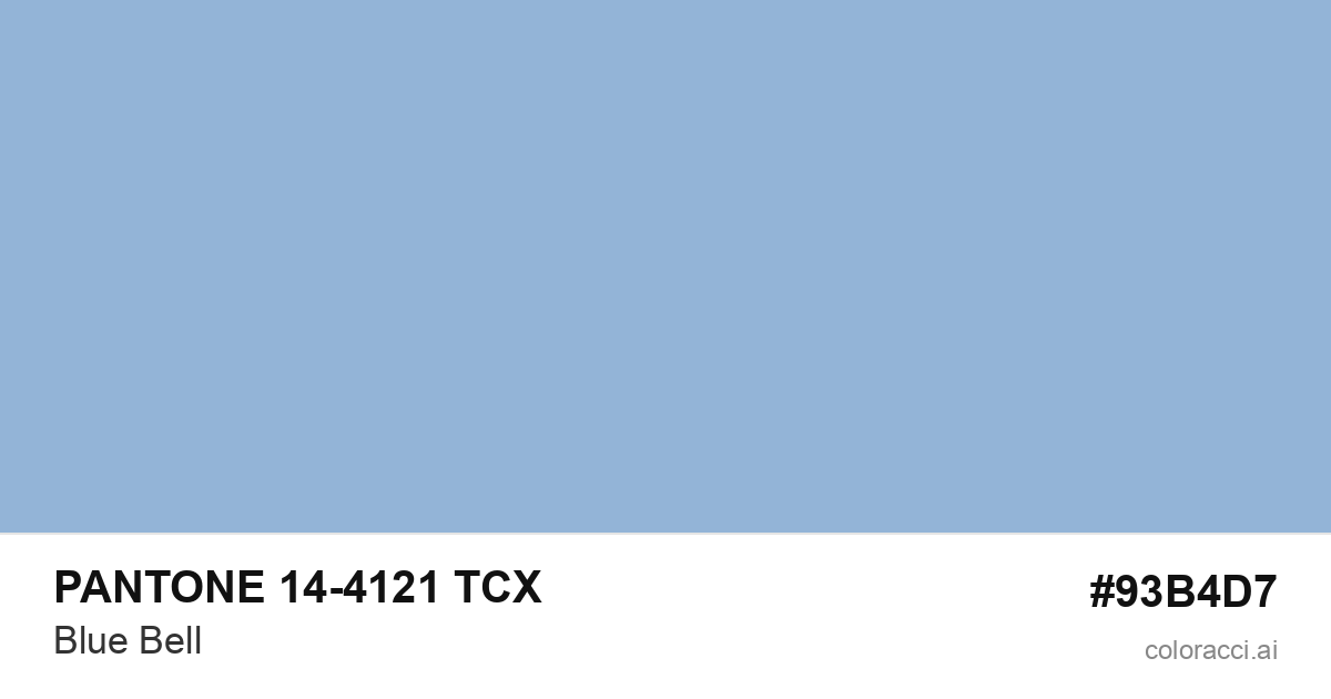 PANTONE 14-4121 TCX Blue Bell color swatch #93B4D7