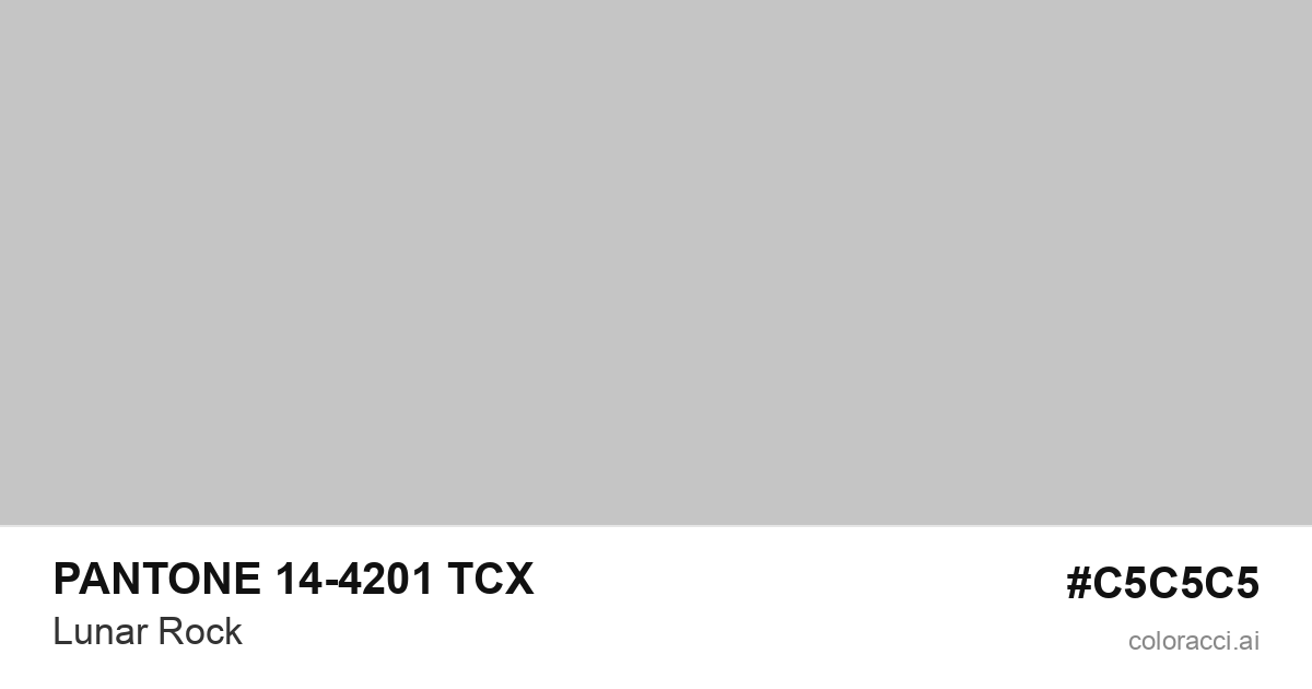 PANTONE 14-4201 TCX Lunar Rock color swatch #C5C5C5