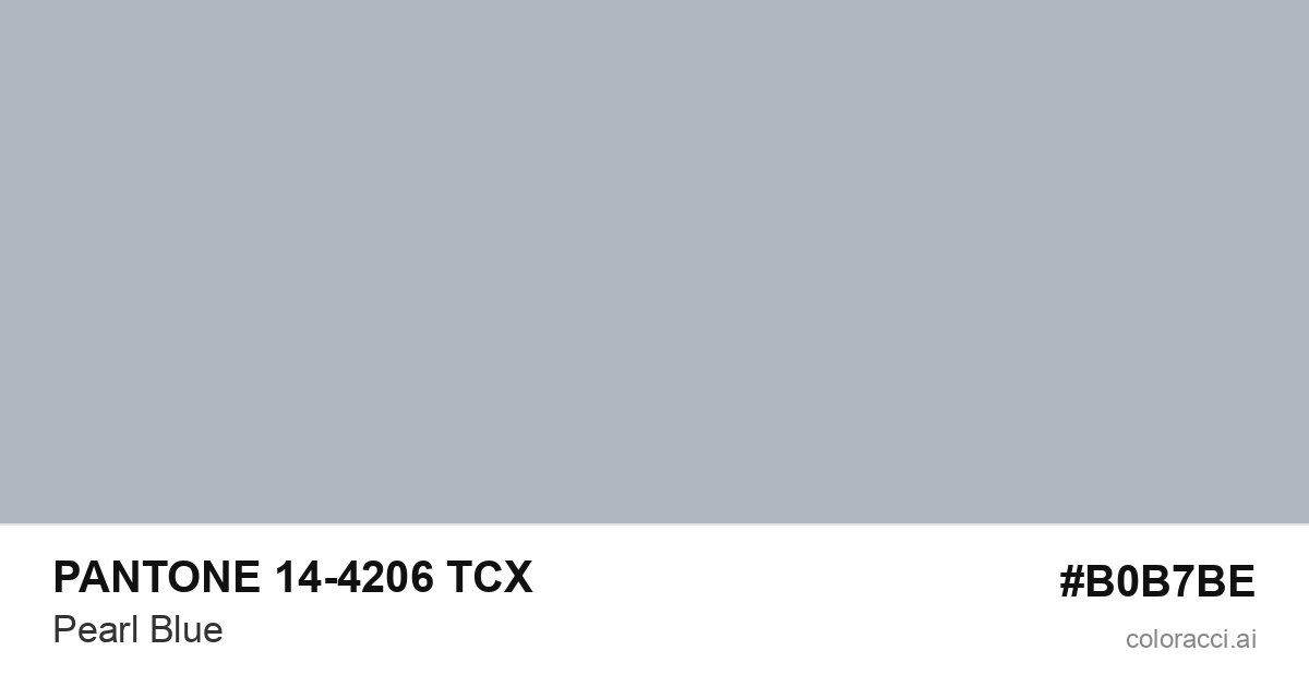 PANTONE 14-4206 TCX Pearl Blue color swatch #B0B7BE