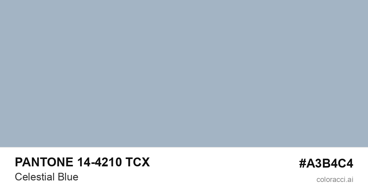 PANTONE 14-4210 TCX Celestial Blue color swatch #A3B4C4