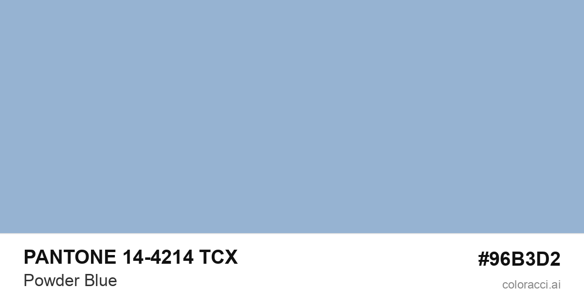 PANTONE 14-4214 TCX Powder Blue color swatch #96B3D2