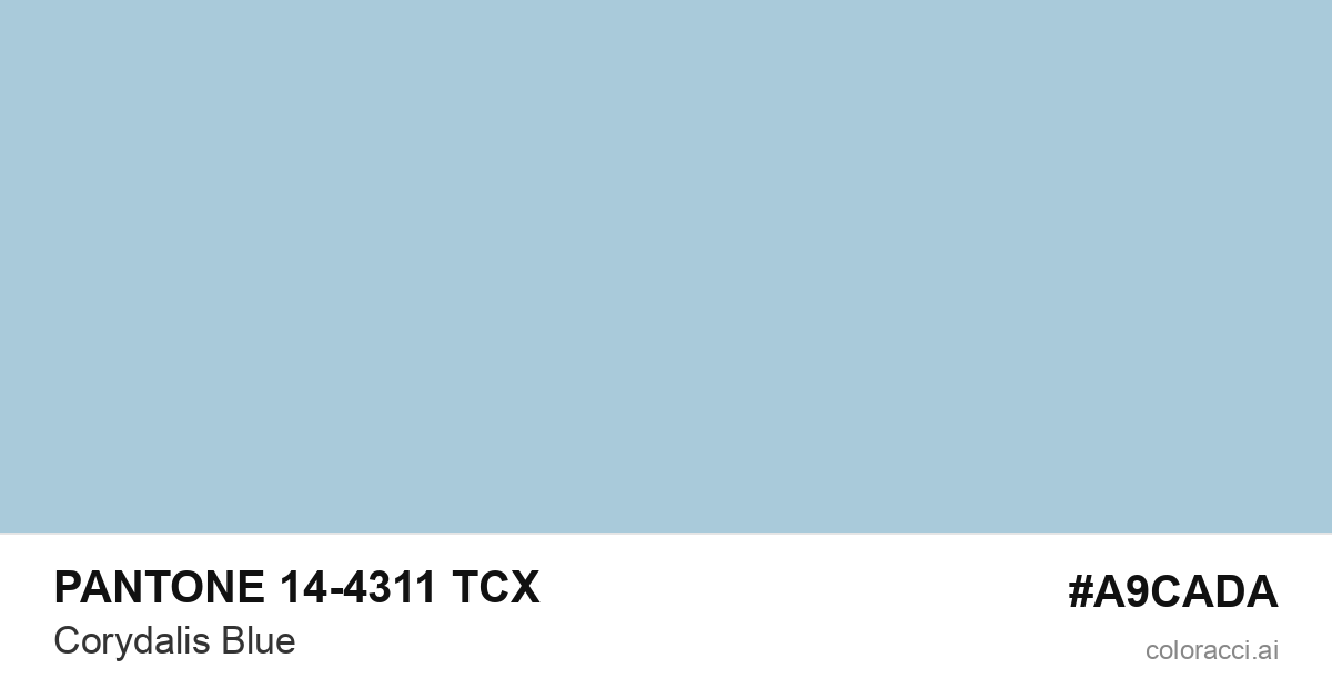 PANTONE 14-4311 TCX Corydalis Blue color swatch #A9CADA