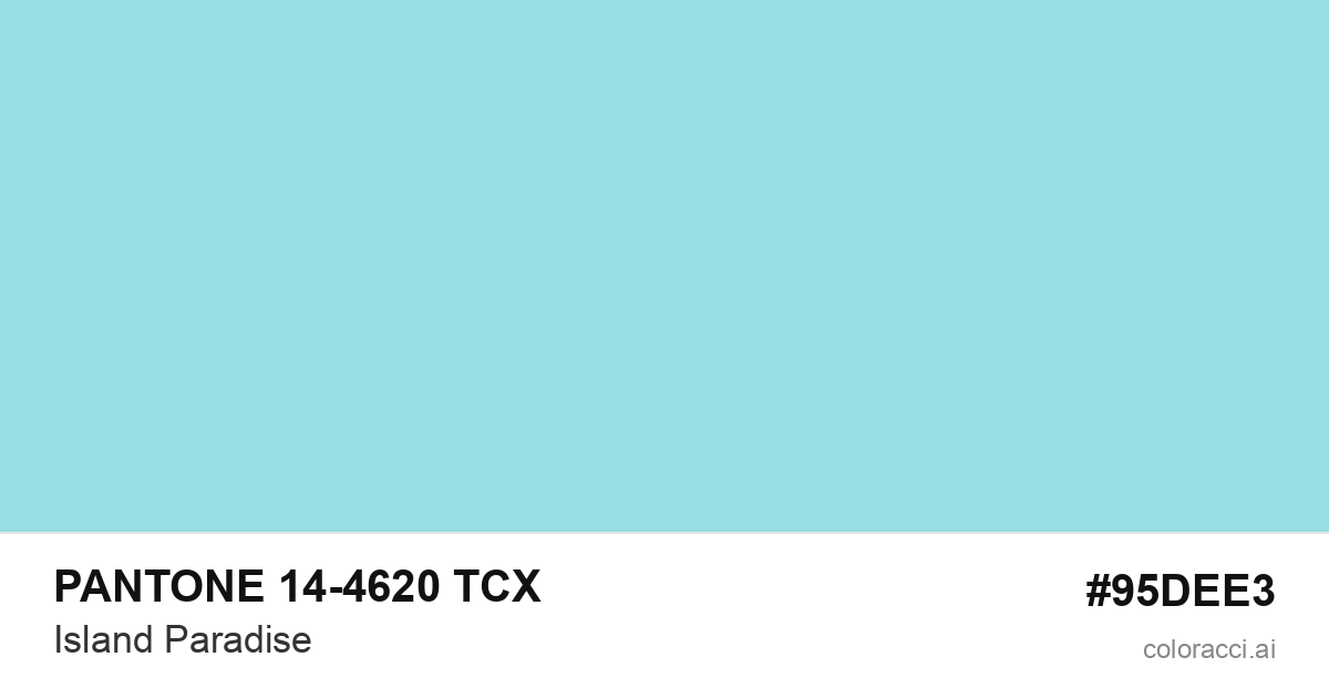 PANTONE 14-4620 TCX Island Paradise color swatch #95DEE3