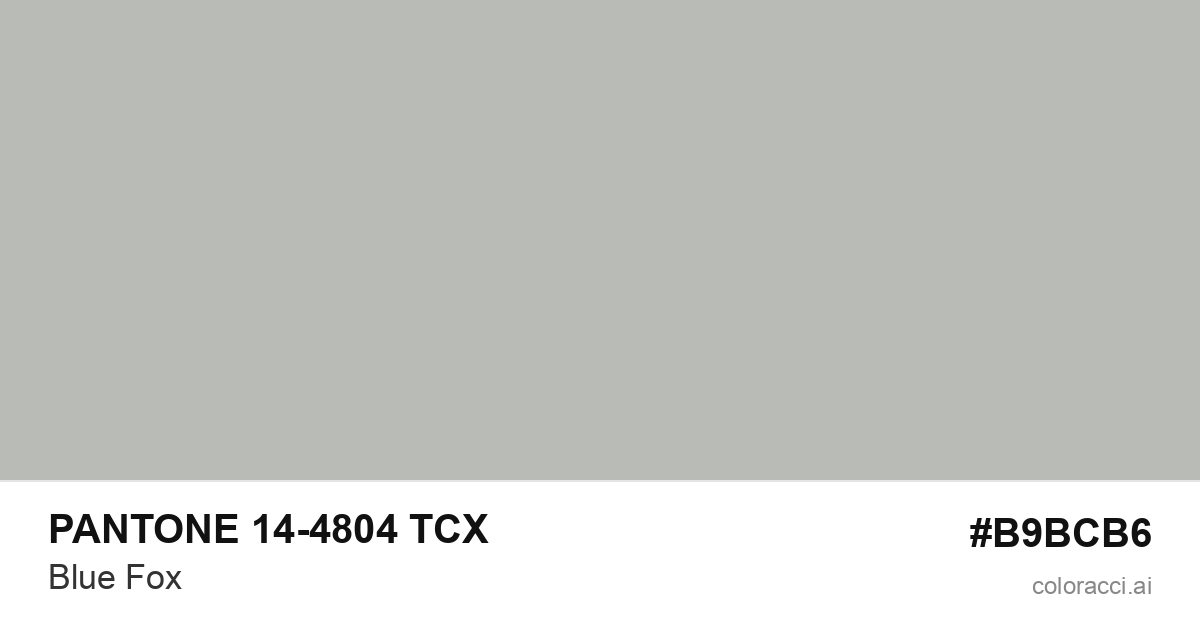 PANTONE 14-4804 TCX Blue Fox color swatch #B9BCB6