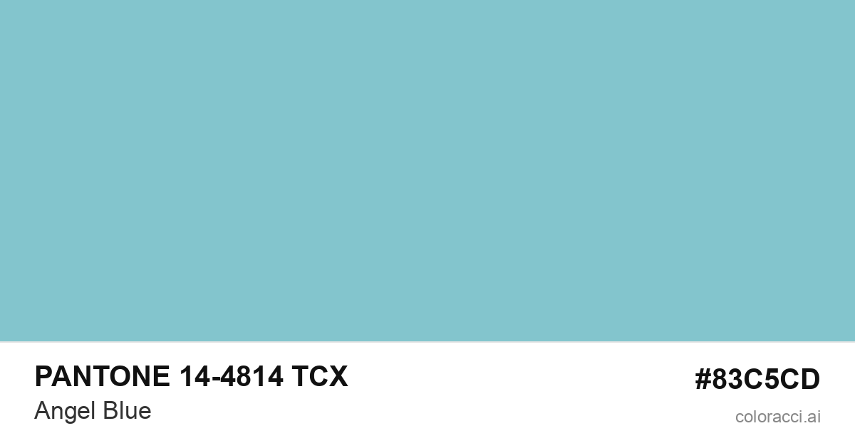 PANTONE 14-4814 TCX Angel Blue color swatch #83C5CD