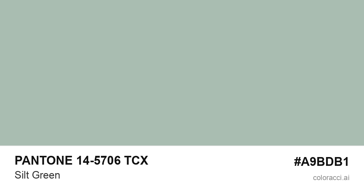 PANTONE 14-5706 TCX Silt Green color swatch #A9BDB1
