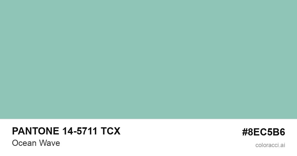 PANTONE 14-5711 TCX Ocean Wave color swatch #8EC5B6
