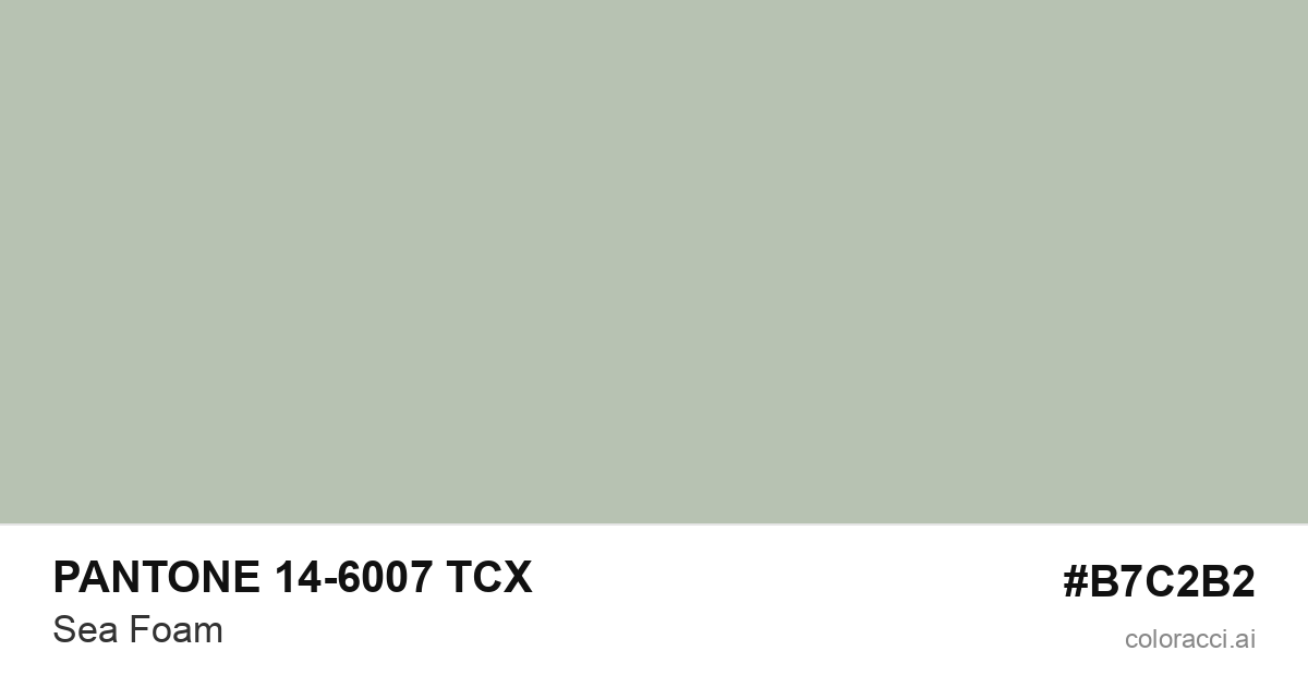 PANTONE 14-6007 TCX Sea Foam color swatch #B7C2B2
