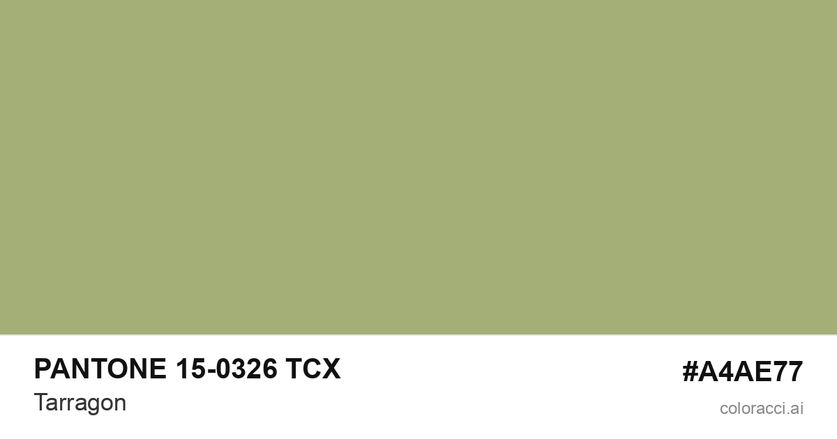 PANTONE 15-0326 TCX Tarragon color swatch #A4AE77