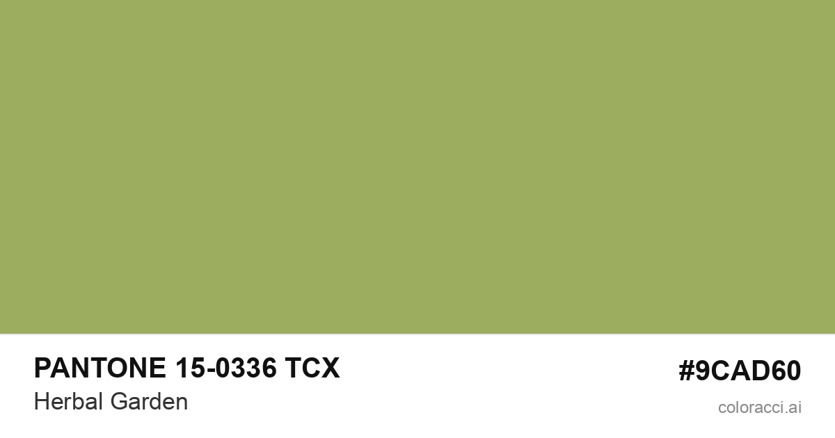 PANTONE 15-0336 TCX Herbal Garden color swatch #9CAD60