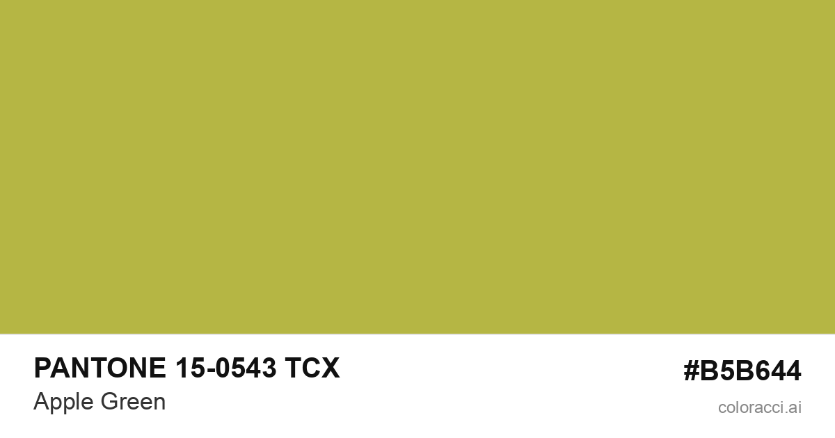 PANTONE 15-0543 TCX Apple Green color swatch #B5B644