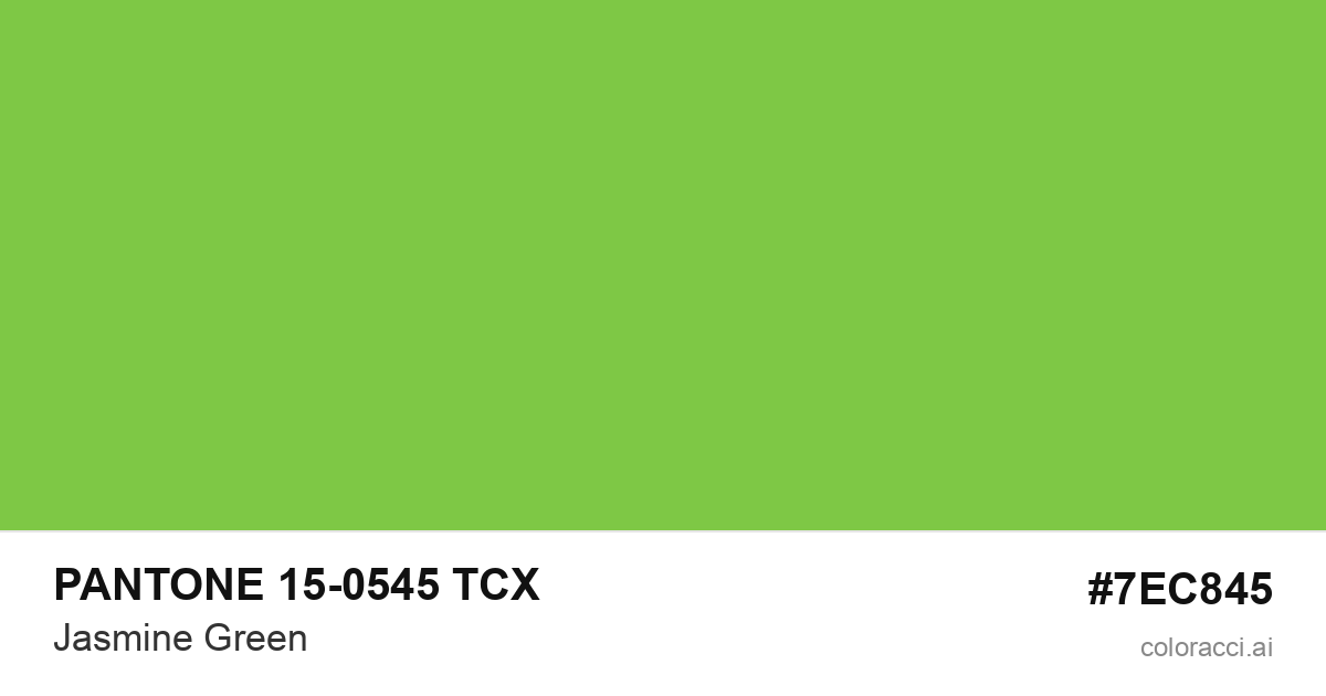 PANTONE 15-0545 TCX Jasmine Green color swatch #7EC845