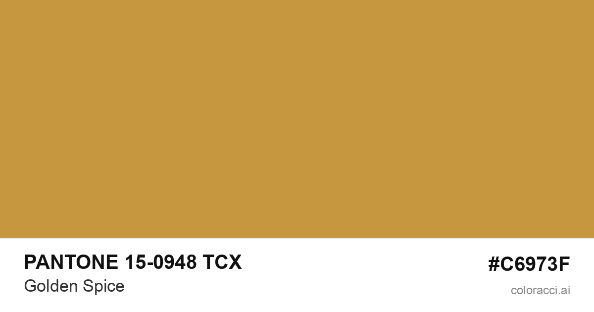 PANTONE 15-0948 TCX Golden Spice color swatch #C6973F