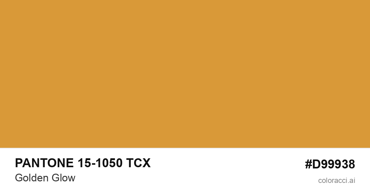 PANTONE 15-1050 TCX Golden Glow color swatch #D99938