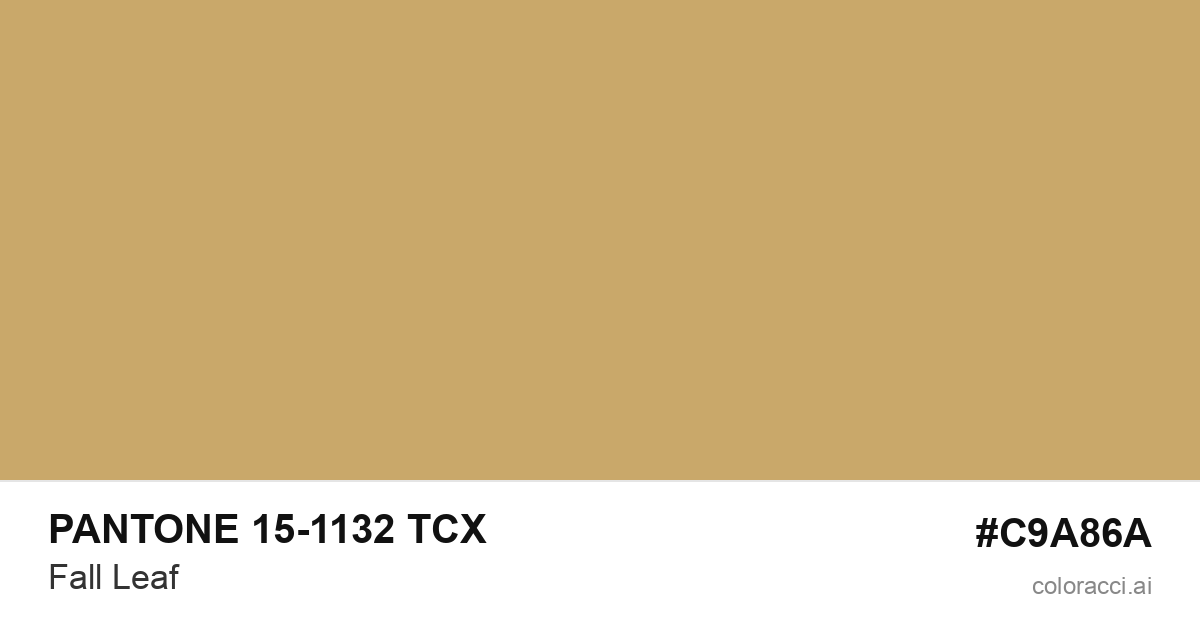 PANTONE 15-1132 TCX Fall Leaf color swatch #C9A86A