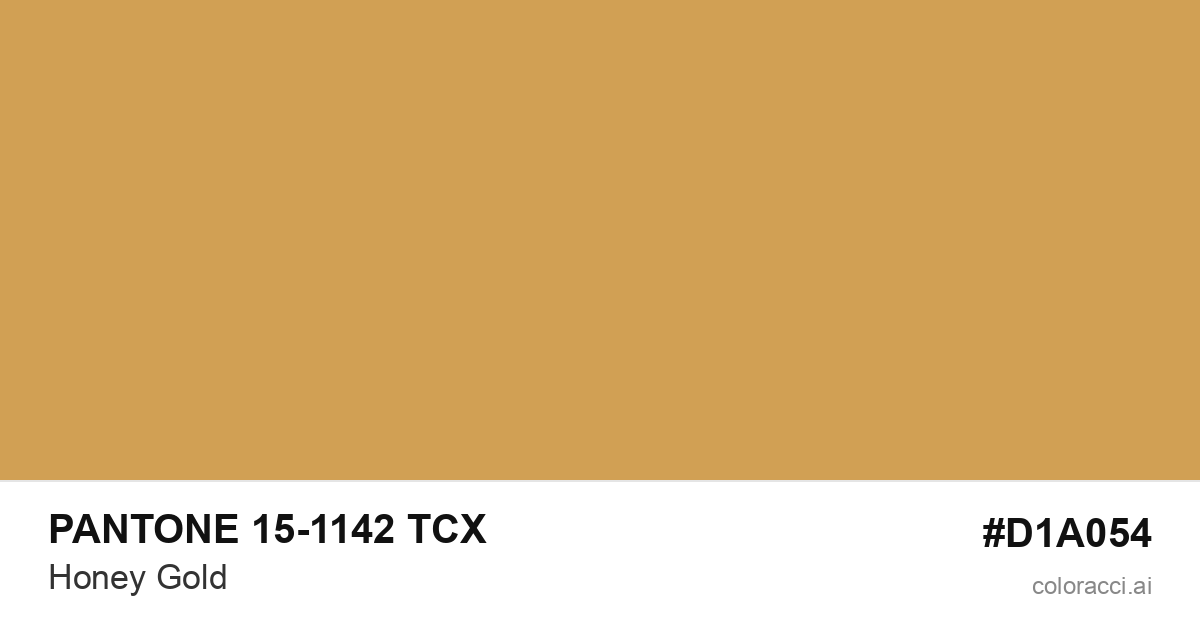 PANTONE 15-1142 TCX Honey Gold color swatch #D1A054