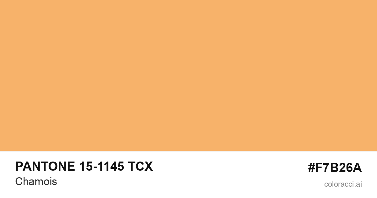 PANTONE 15-1145 TCX Chamois color swatch #F7B26A