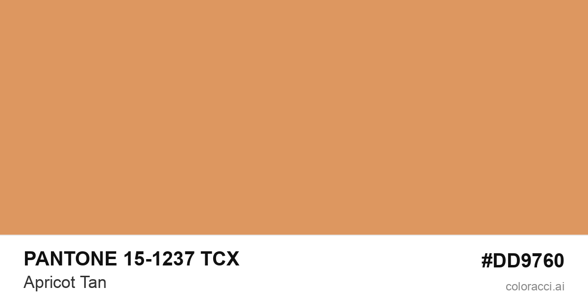 PANTONE 15-1237 TCX Apricot Tan color swatch #DD9760