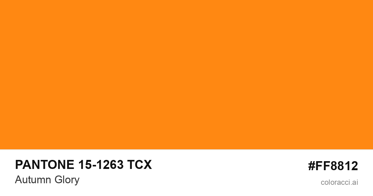 PANTONE 15-1263 TCX Autumn Glory color swatch #FF8812