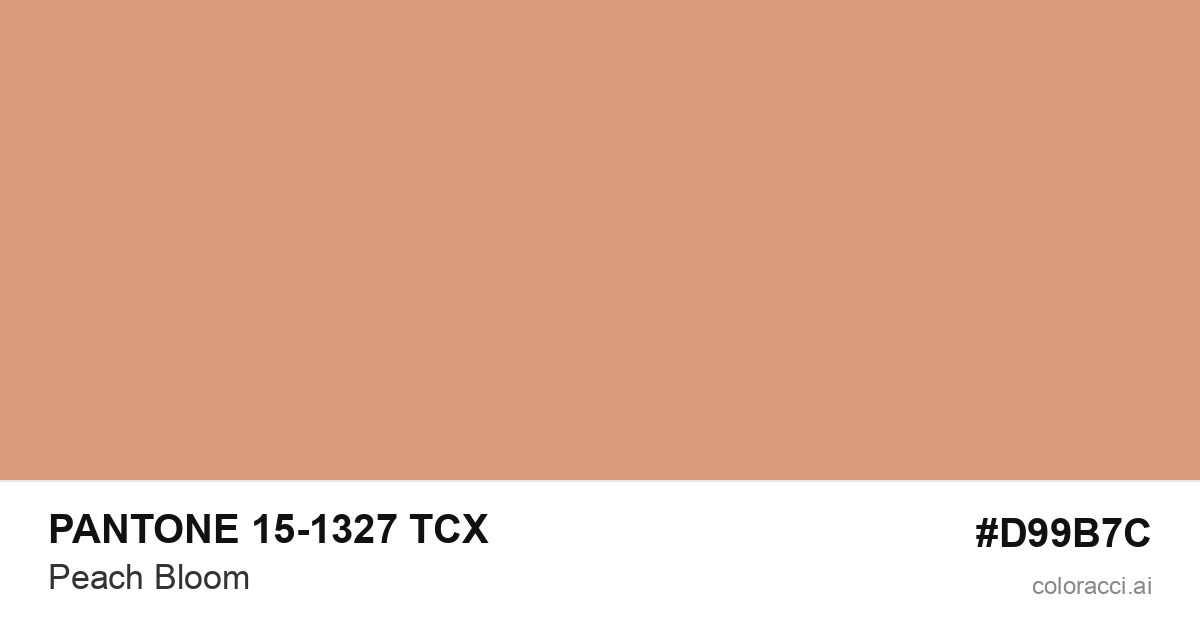 PANTONE 15-1327 TCX Peach Bloom color swatch #D99B7C