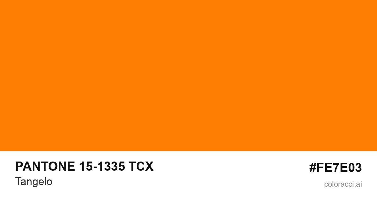 PANTONE 15-1335 TCX Tangelo color swatch #FE7E03