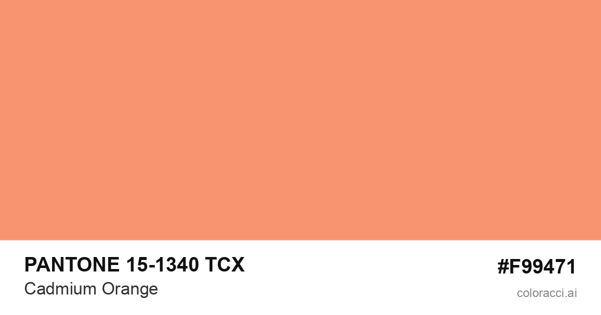 PANTONE 15-1340 TCX Cadmium Orange color swatch #F99471