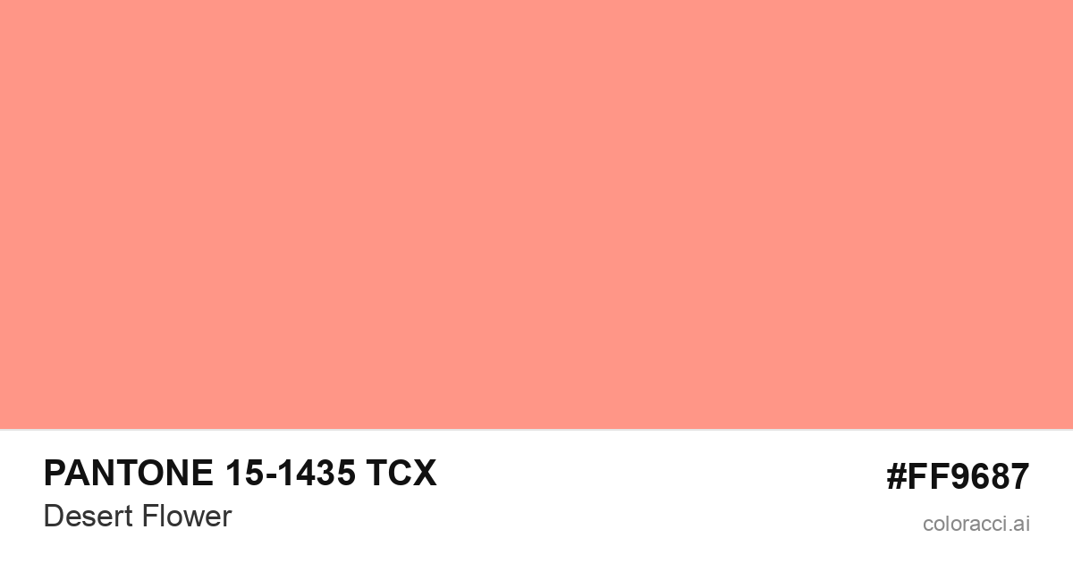 PANTONE 15-1435 TCX Desert Flower color swatch #FF9687