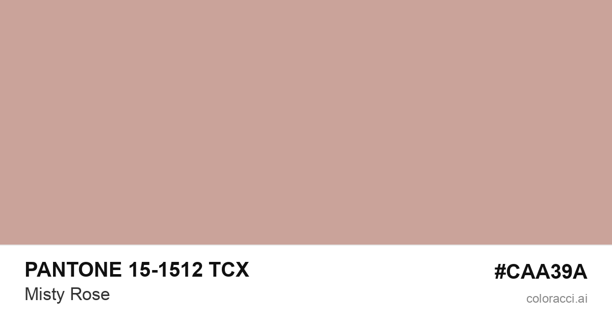 PANTONE 15-1512 TCX Misty Rose color swatch #CAA39A