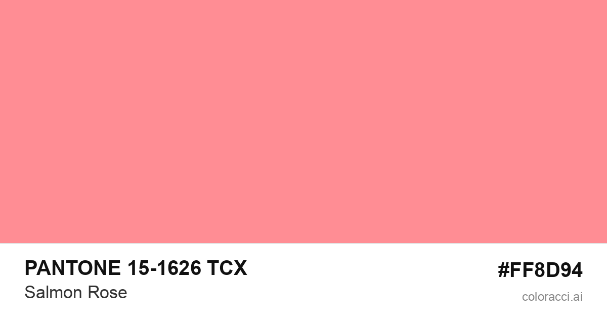 PANTONE 15-1626 TCX Salmon Rose color swatch #FF8D94