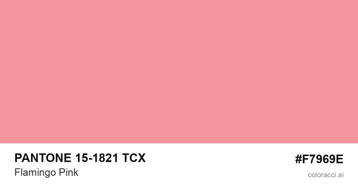 PANTONE 15-1821 TCX Flamingo Pink color swatch #F7969E