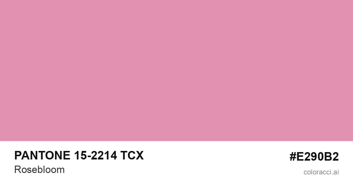 PANTONE 15-2214 TCX Rosebloom color swatch #E290B2