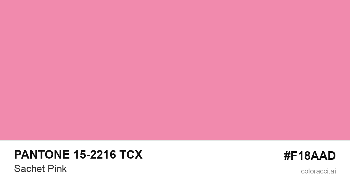 PANTONE 15-2216 TCX Sachet Pink color swatch #F18AAD