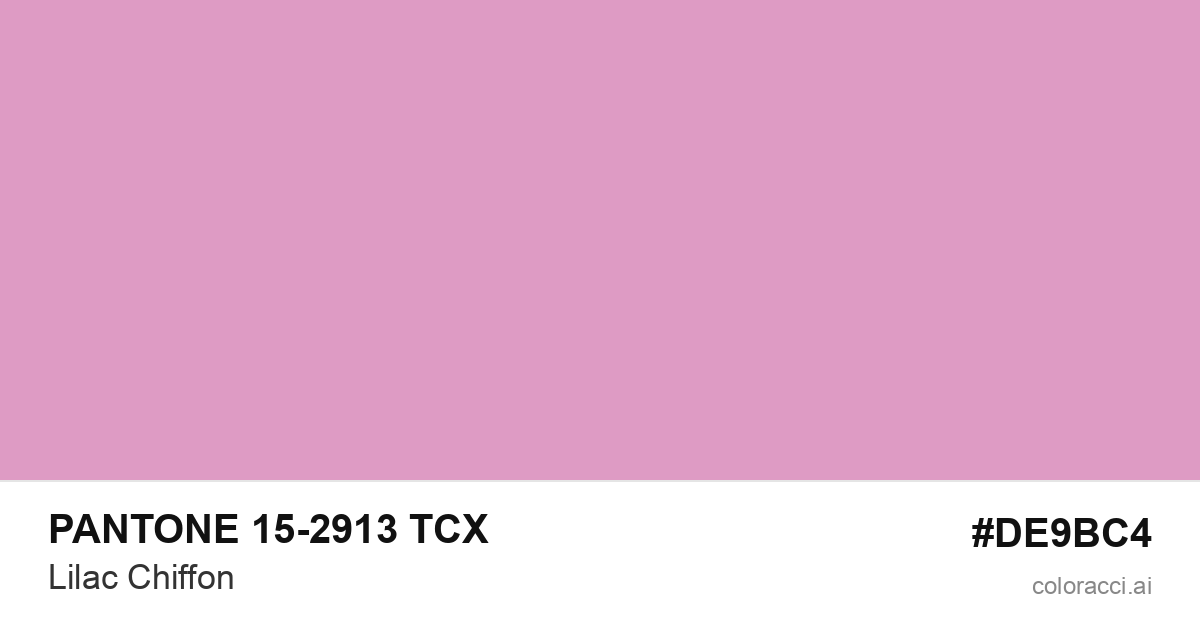 PANTONE 15-2913 TCX Lilac Chiffon color swatch #DE9BC4
