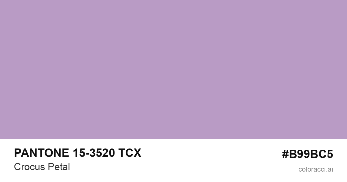 PANTONE 15-3520 TCX Crocus Petal color swatch #B99BC5