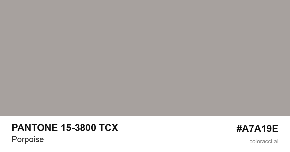 PANTONE 15-3800 TCX Porpoise color swatch #A7A19E