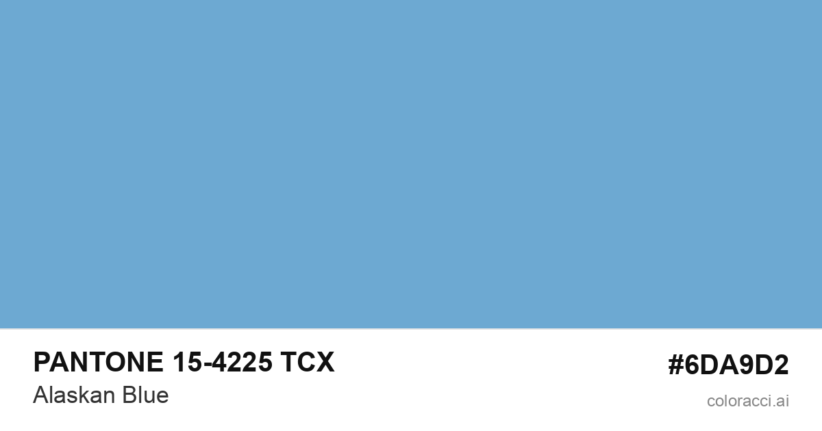 PANTONE 15-4225 TCX Alaskan Blue color swatch #6DA9D2