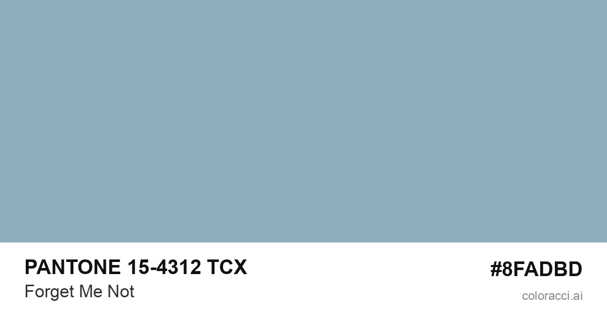 PANTONE 15-4312 TCX Forget Me Not color swatch #8FADBD