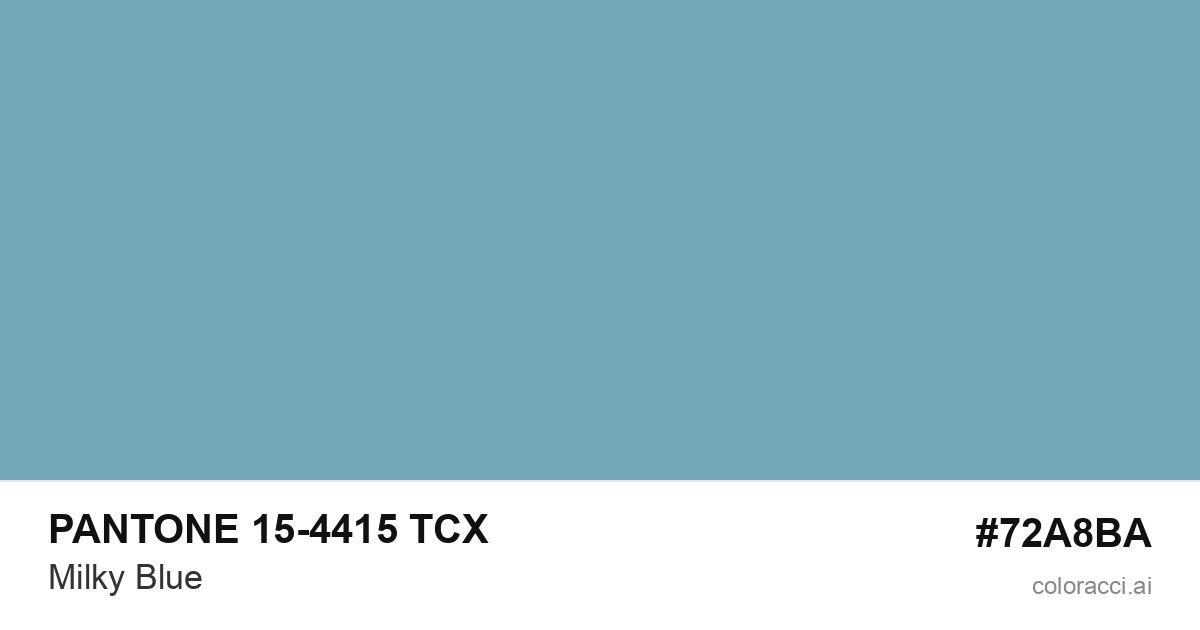 PANTONE 15-4415 TCX Milky Blue color swatch #72A8BA