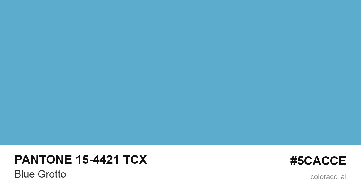 PANTONE 15-4421 TCX Blue Grotto color swatch #5CACCE