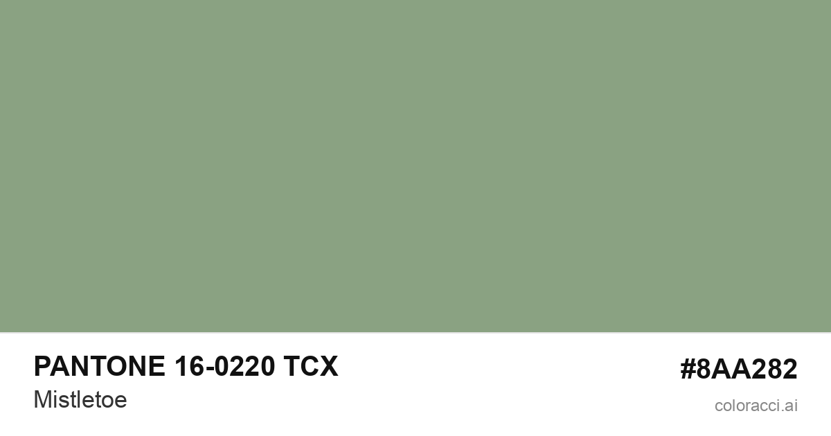 PANTONE 16-0220 TCX Mistletoe color swatch #8AA282