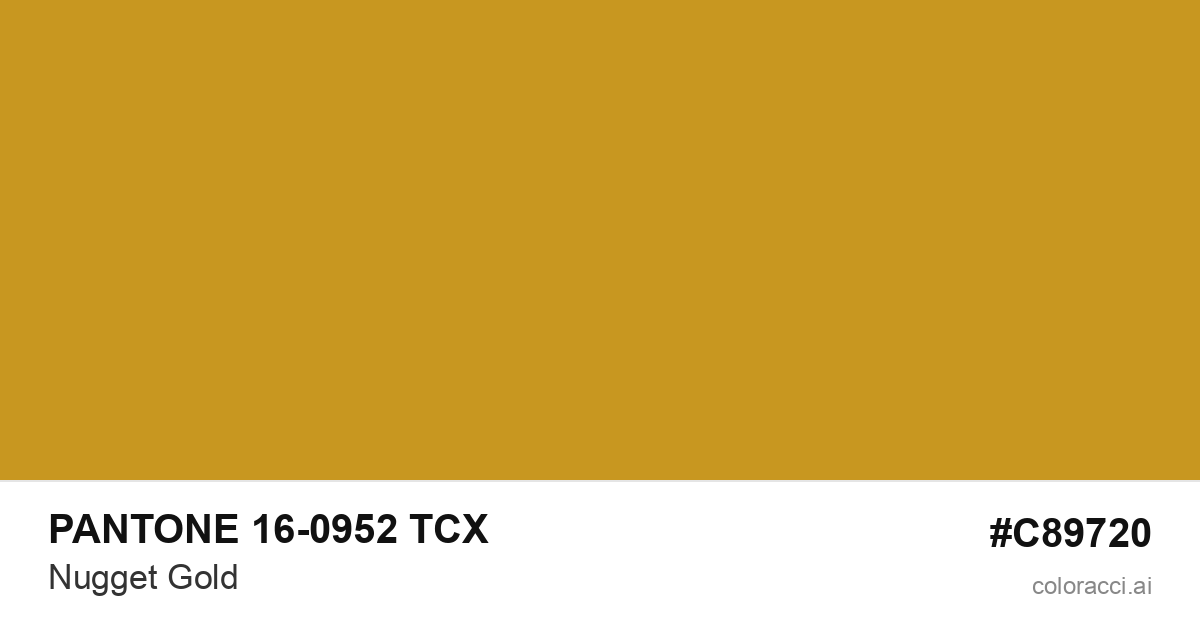 PANTONE 16-0952 TCX Nugget Gold color swatch #C89720