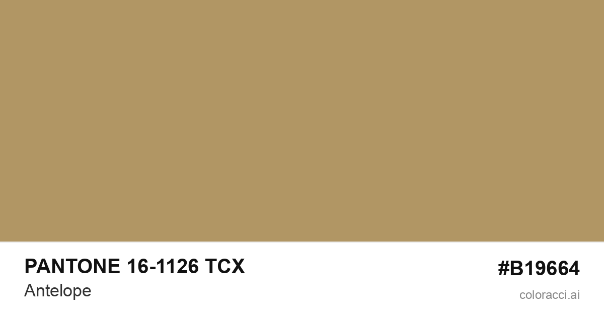PANTONE 16-1126 TCX Antelope color swatch #B19664