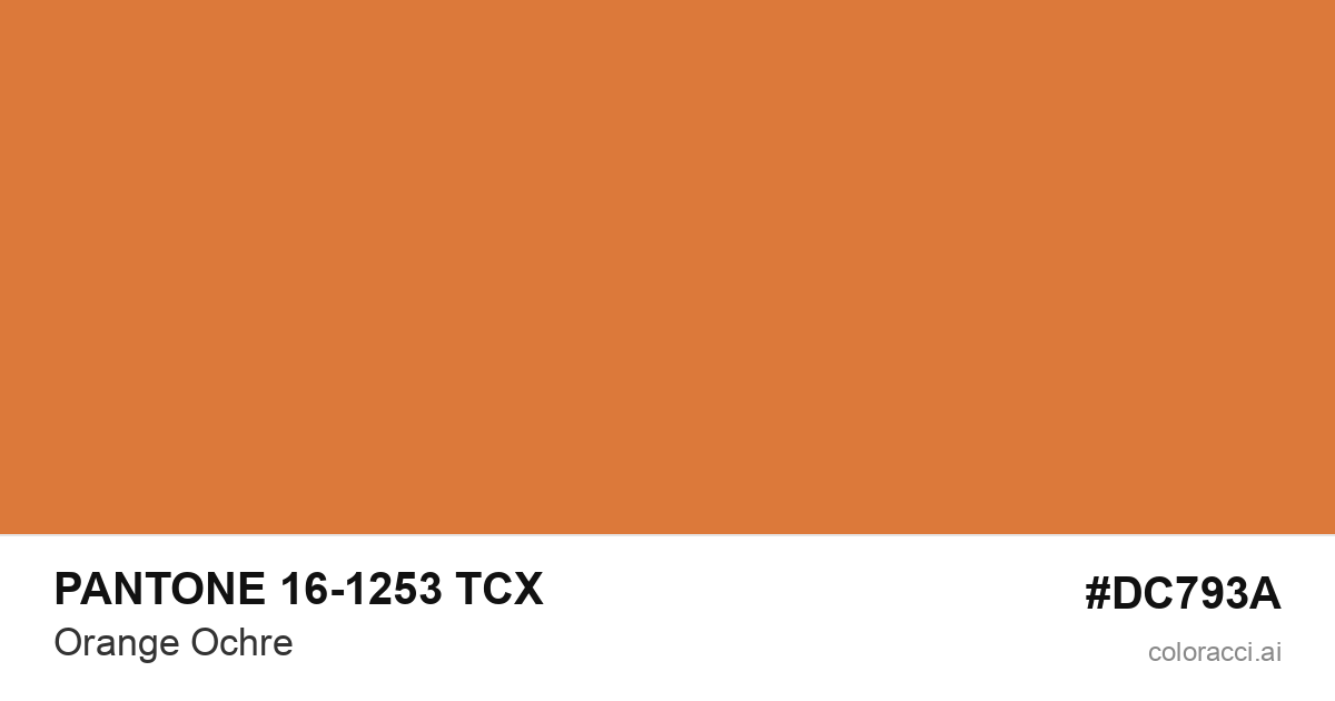 PANTONE 16-1253 TCX Orange Ochre color swatch #DC793A