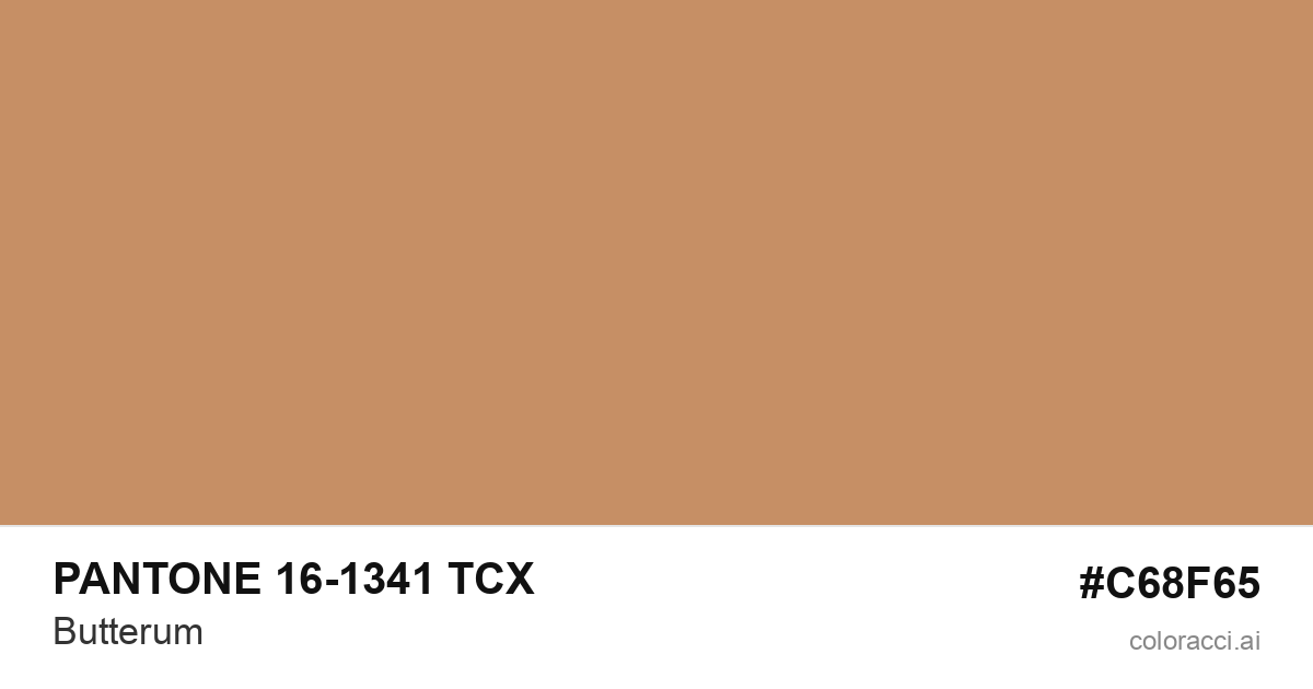 PANTONE 16-1341 TCX Butterum color swatch #C68F65