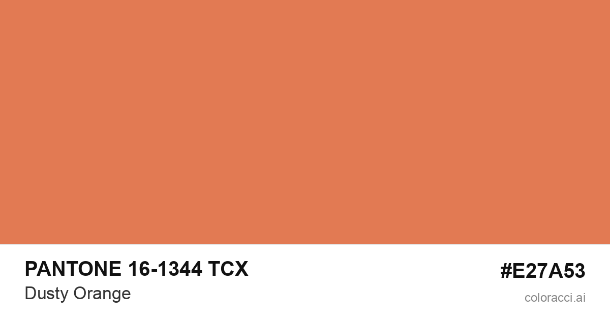 PANTONE 16-1344 TCX Dusty Orange color swatch #E27A53