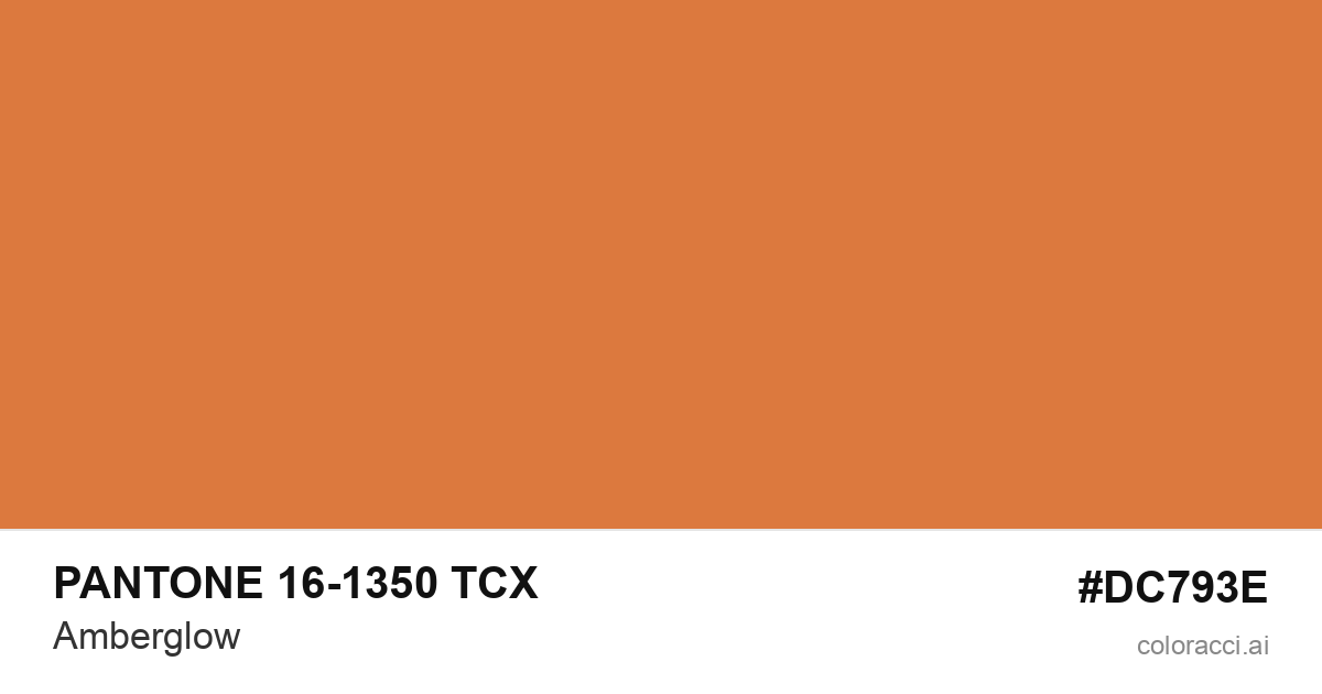 PANTONE 16-1350 TCX Amberglow color swatch #DC793E