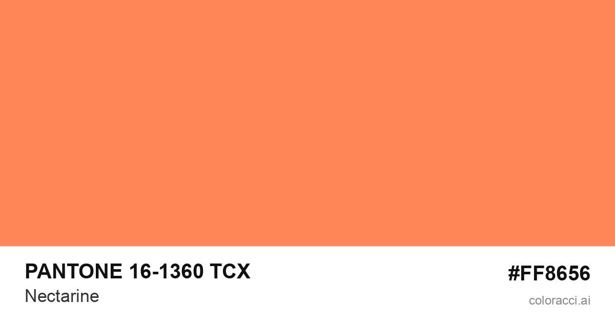PANTONE 16-1360 TCX Nectarine color swatch #FF8656